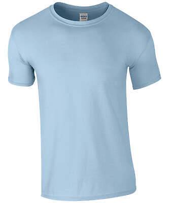 Gildan - T-shirt adulte filé à l'anneau Softstyle - Bleu clair - Ajoutez votre design/logo