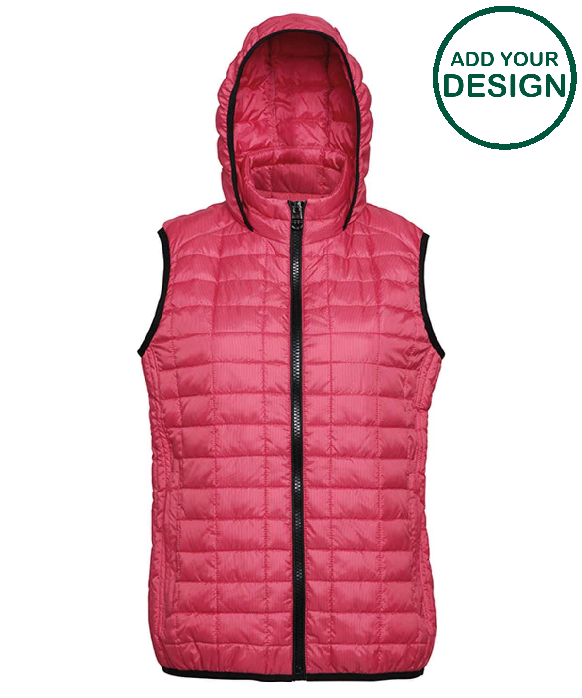 Women's honeycomb hooded gilet