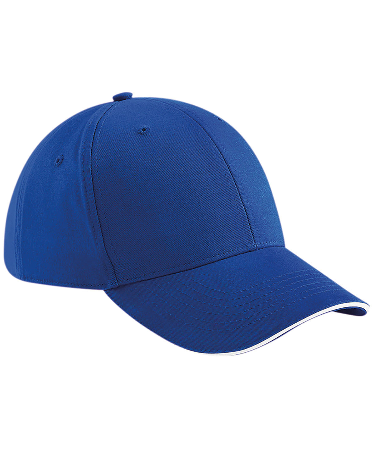 Beechfield - Casquette Athleisure 6 panneaux - Bleu roi vif/blanc - Ajoutez votre design/logo