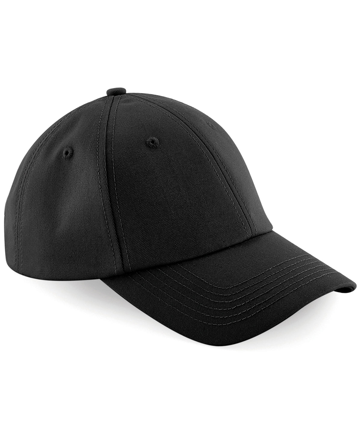 Beechfield – Authentische Baseballkappe – Schwarz – Fügen Sie Ihr Design/Logo hinzu