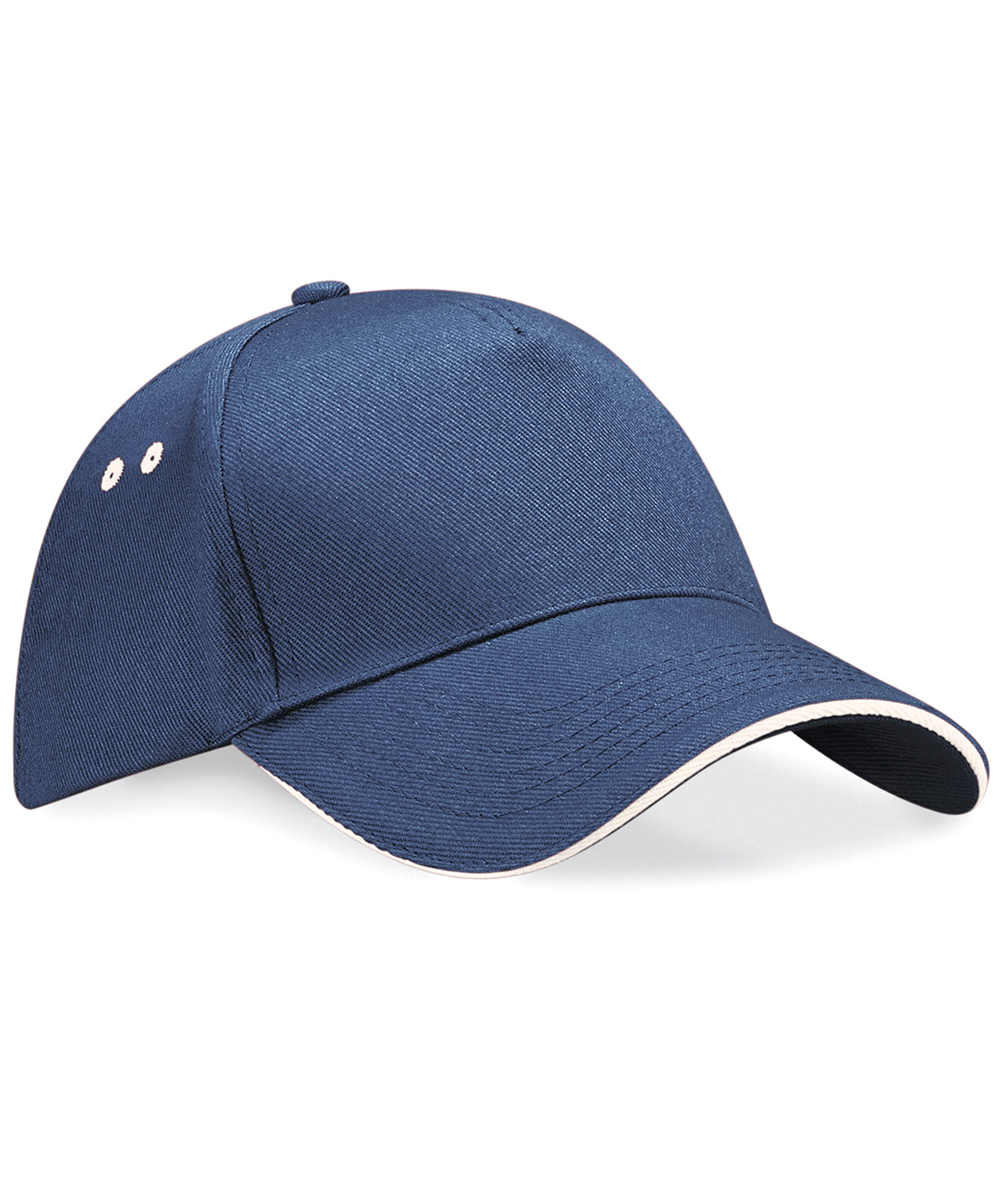 Beechfield - Casquette Ultimate 5 panneaux - Visière sandwich - Bleu marine/mastic - Ajoutez votre design/logo