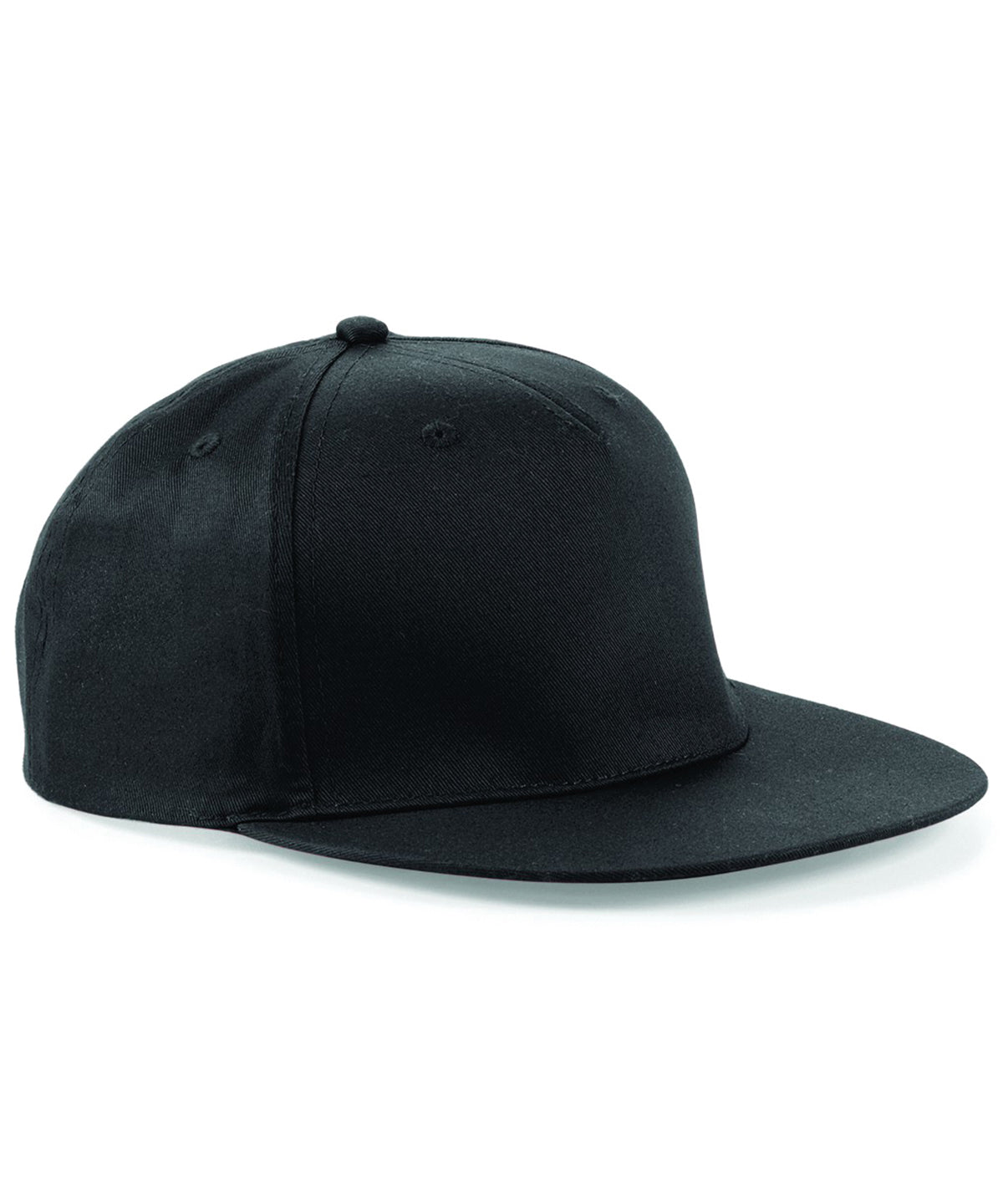 Beechfield - Casquette rappeur snapback 5 panneaux - Noir - Ajoutez votre design/logo