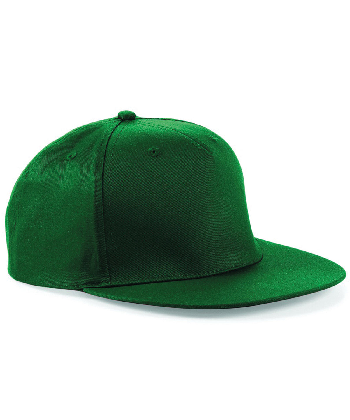 Beechfield - 5-panel snapback rapper cap - Bottle Green - Add Your Design/Logo
