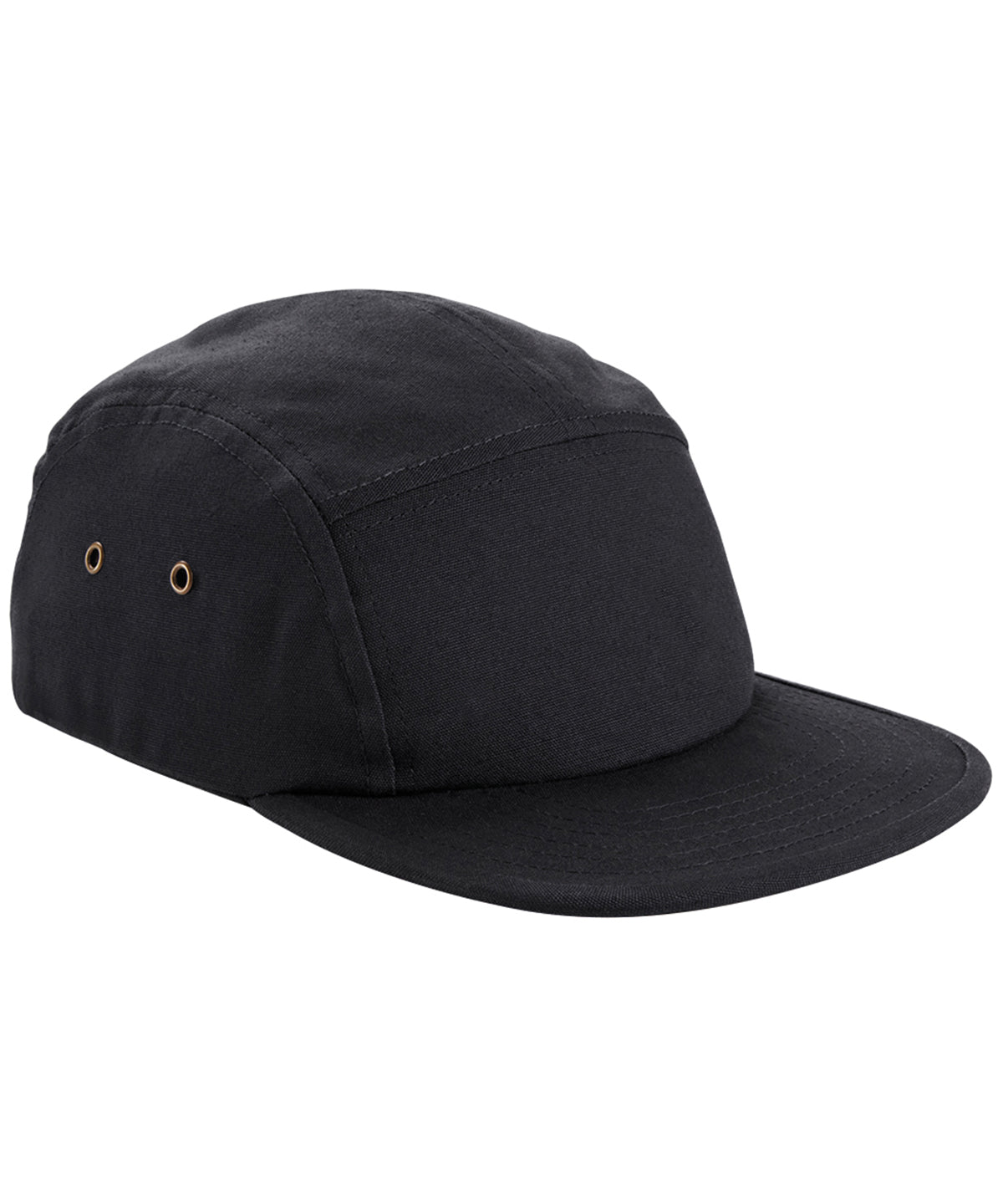 Beechfield – Canvas 5-Panel Camper Cap – Schwarz – Fügen Sie Ihr Design/Logo hinzu