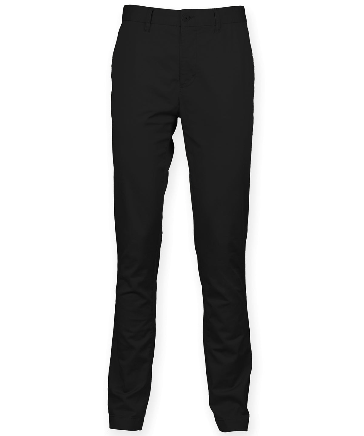 Front Row – Stretch-Chinos – Schwarz – Fügen Sie Ihr Design/Logo hinzu