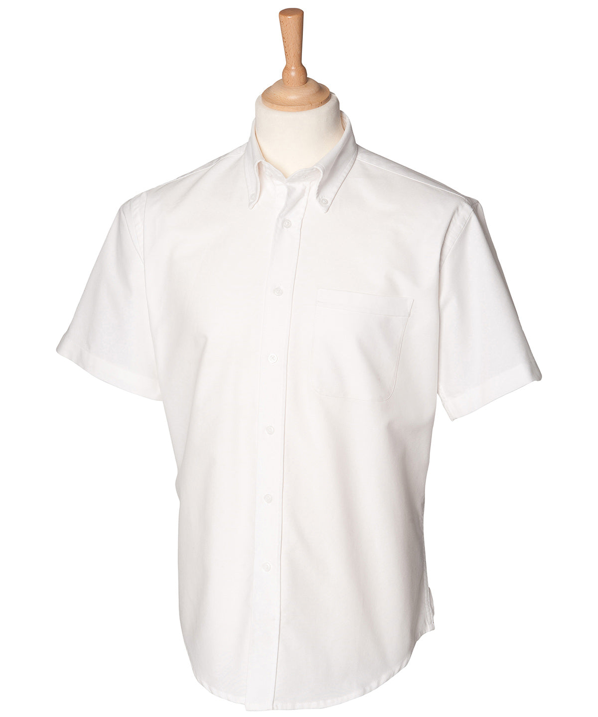 Henbury - Chemise Oxford classique à manches courtes - Blanc - Ajoutez votre design/logo