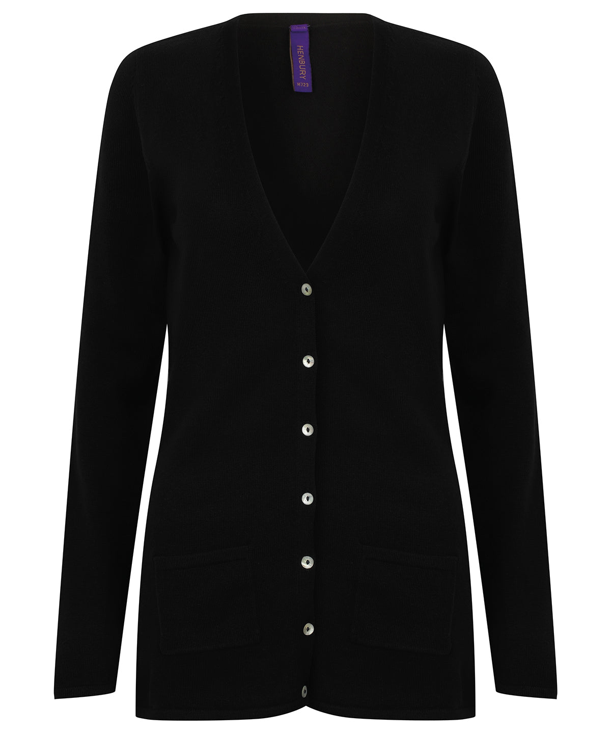 Henbury - Cardigan boutonné en V pour femme - Noir - Ajoutez votre design/logo