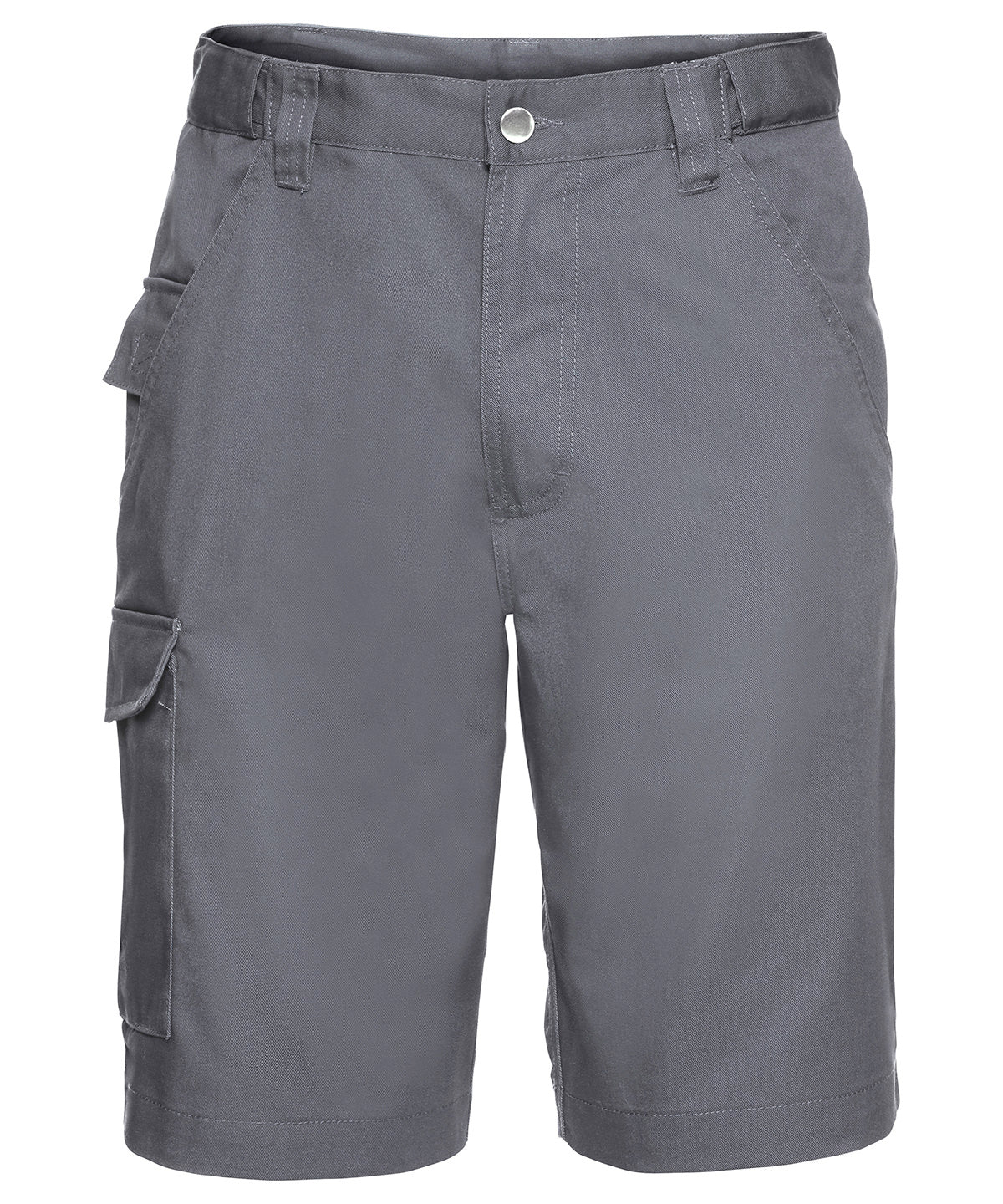 Russell Europe - Short de travail en sergé de polycoton - Gris Convoy - Ajoutez votre design/logo