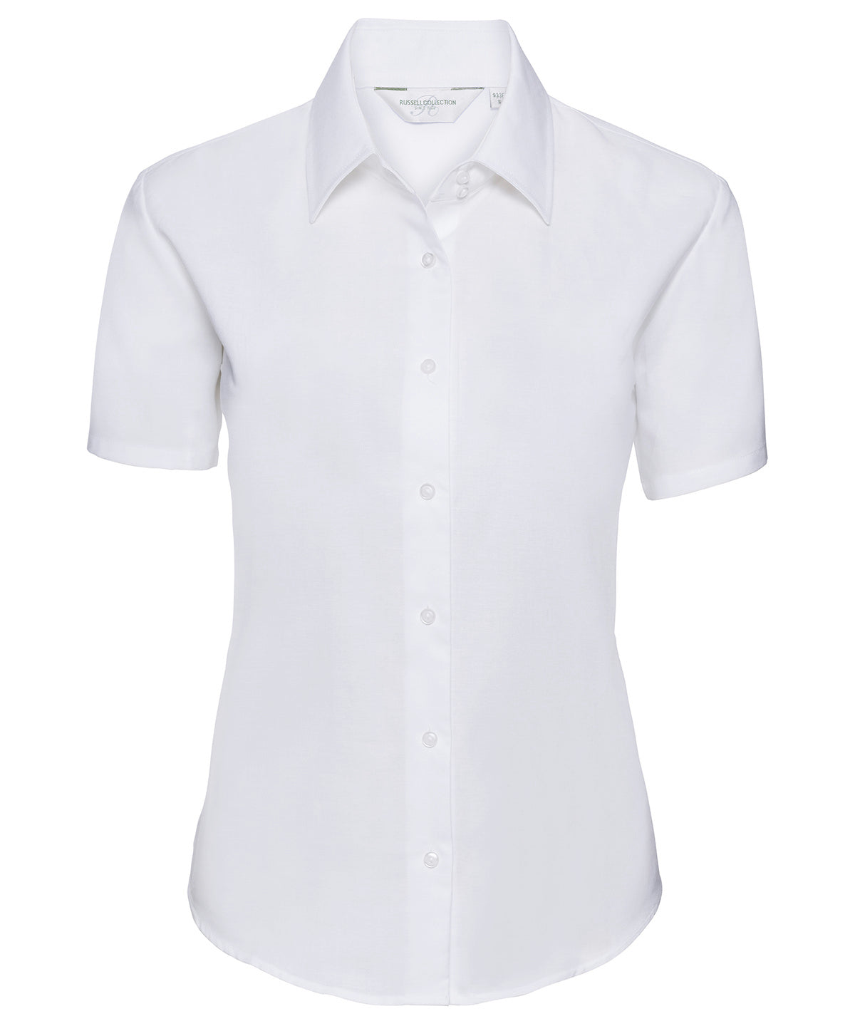 Collection Russell - Chemise Oxford à manches courtes pour femme - Blanc - Ajoutez votre design/logo