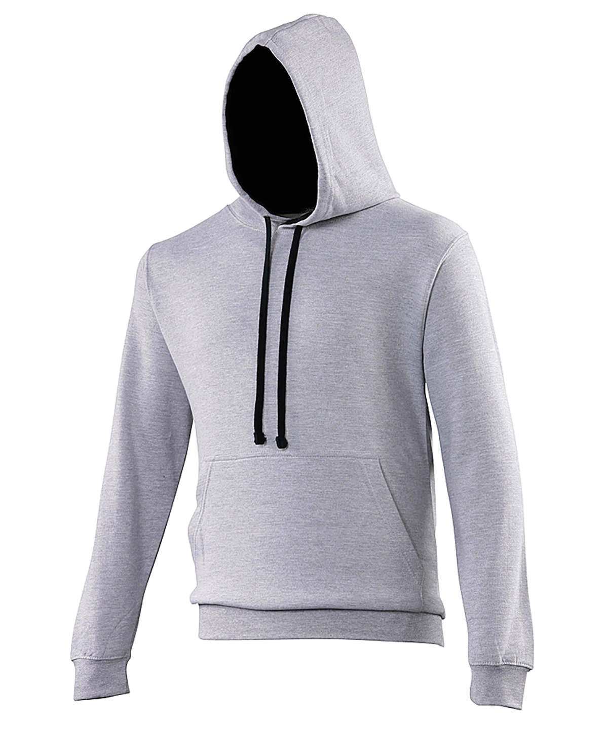 AWDis Just Hoods – College-Kapuzenpullover – Heather Grey/French Navy – Fügen Sie Ihr Design/Logo hinzu