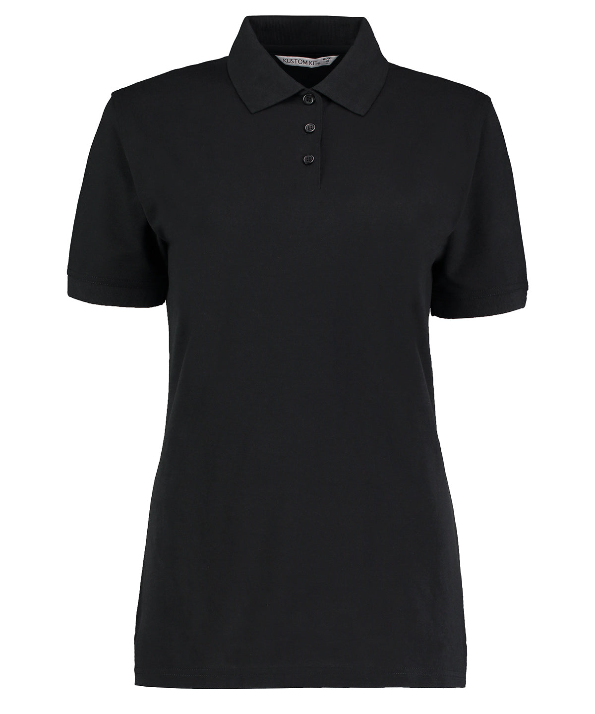 Kustom Kit - Polo Klassic femme avec Superwash® 60°C (coupe classique) - Noir - Ajoutez votre design/logo
