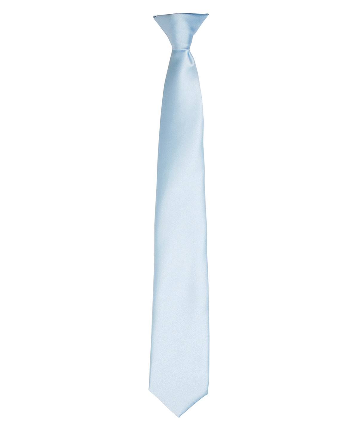 'Colours' satin clip tie