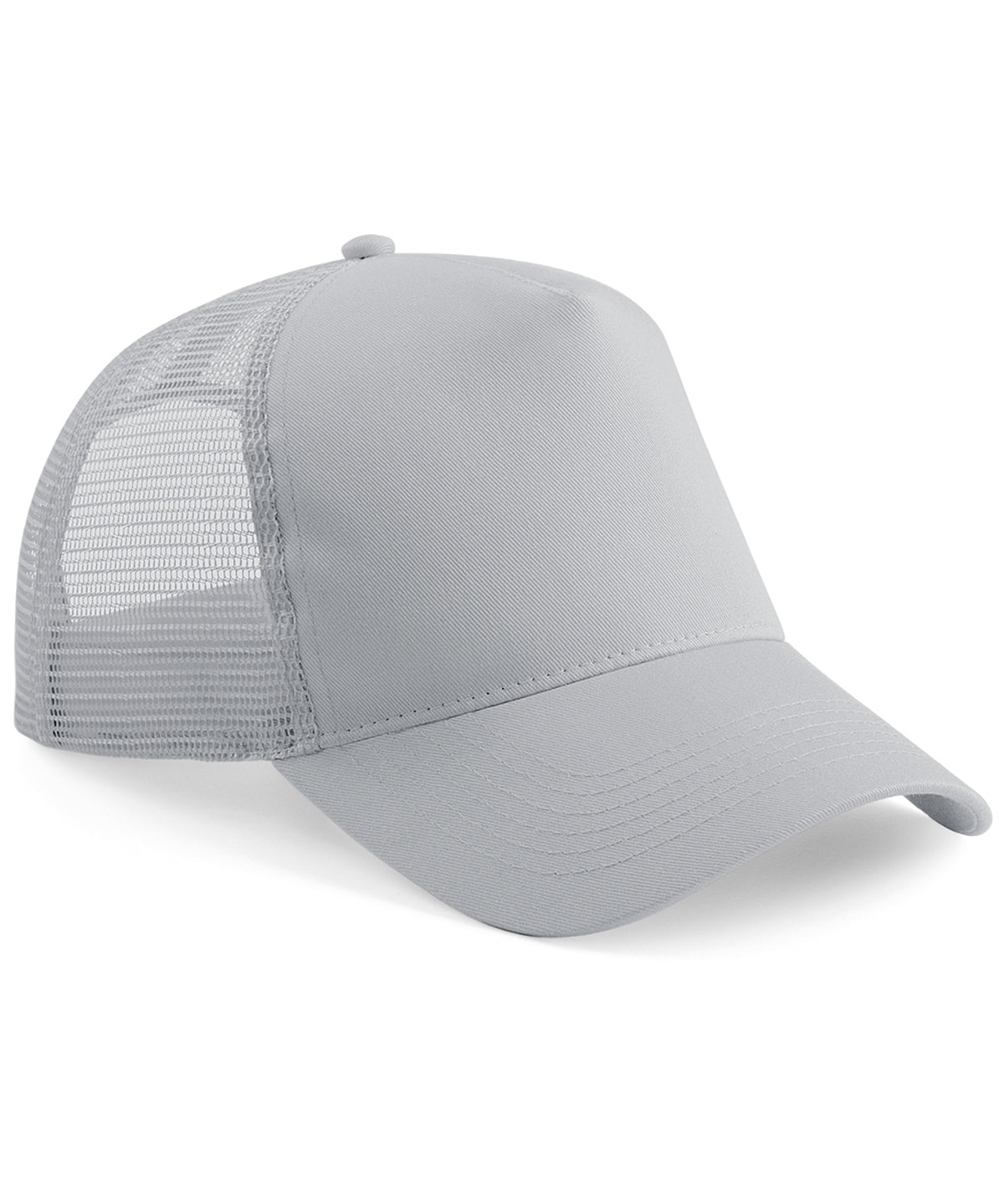 Beechfield – Snapback Trucker – Hellgrau/Hellgrau – Fügen Sie Ihr Design/Logo hinzu