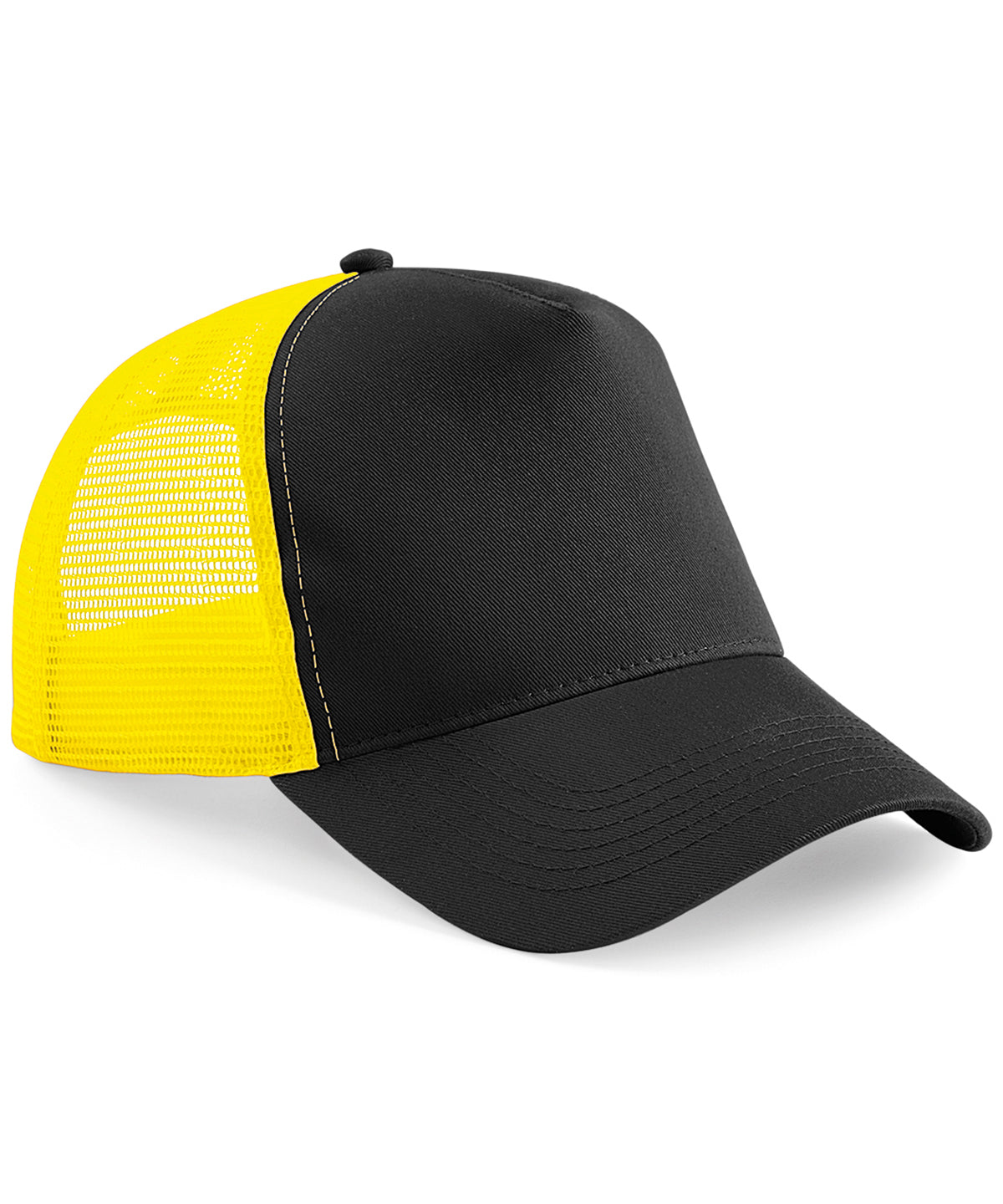 Beechfield - Snapback trucker - Black/Yellow - Add Your Design/Logo