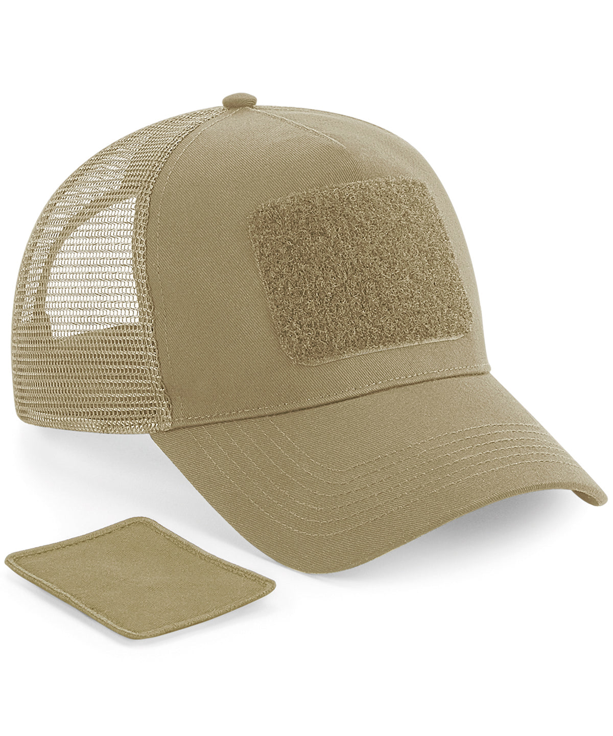 Beechfield - Casquette trucker à patch - Sable du désert - Ajoutez votre design/logo
