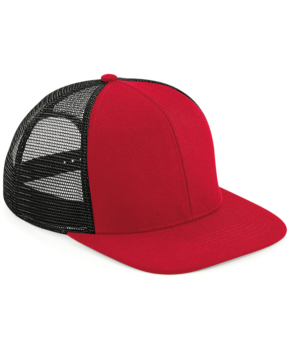 Beechfield - Original flat peak 6-panel trucker - Classic Red/Black - Add Your Design/Logo