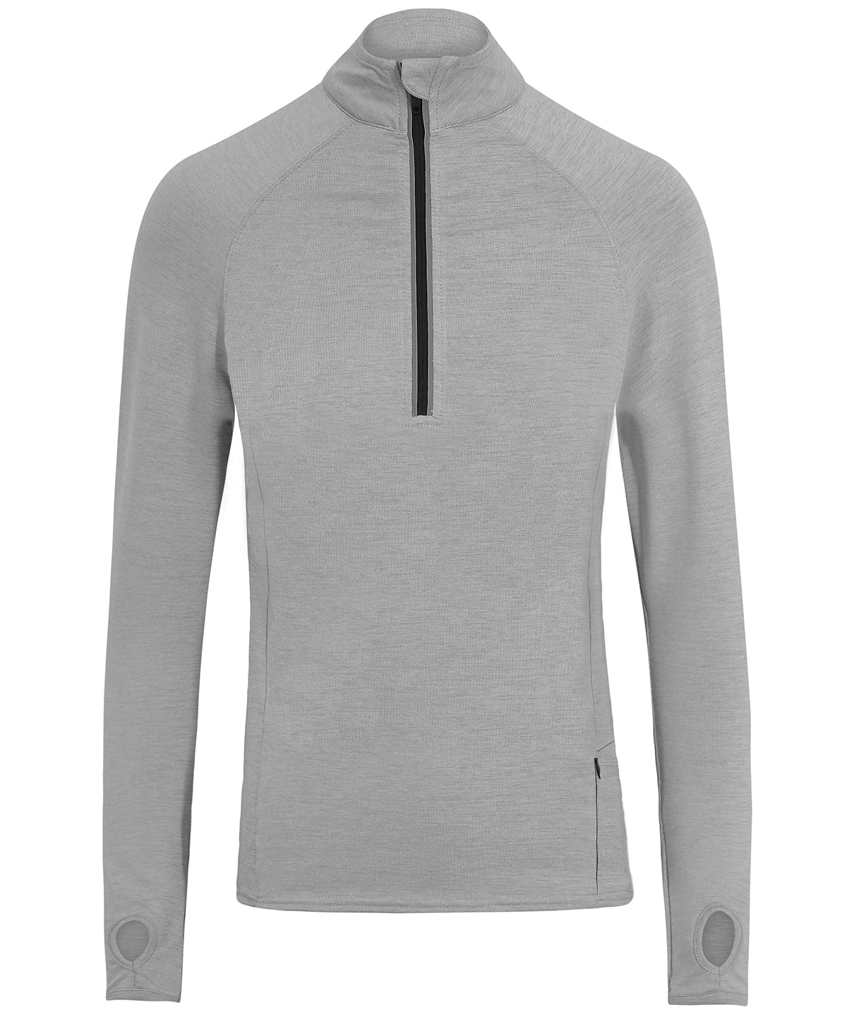 AWDis Just Cool - Haut long demi-zip Cool Flex - Gris argenté - Ajoutez votre design/logo