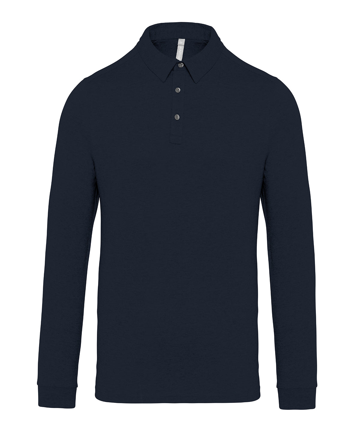 Kariban - Polo manches longues en jersey - Bleu marine - Ajoutez votre design/logo