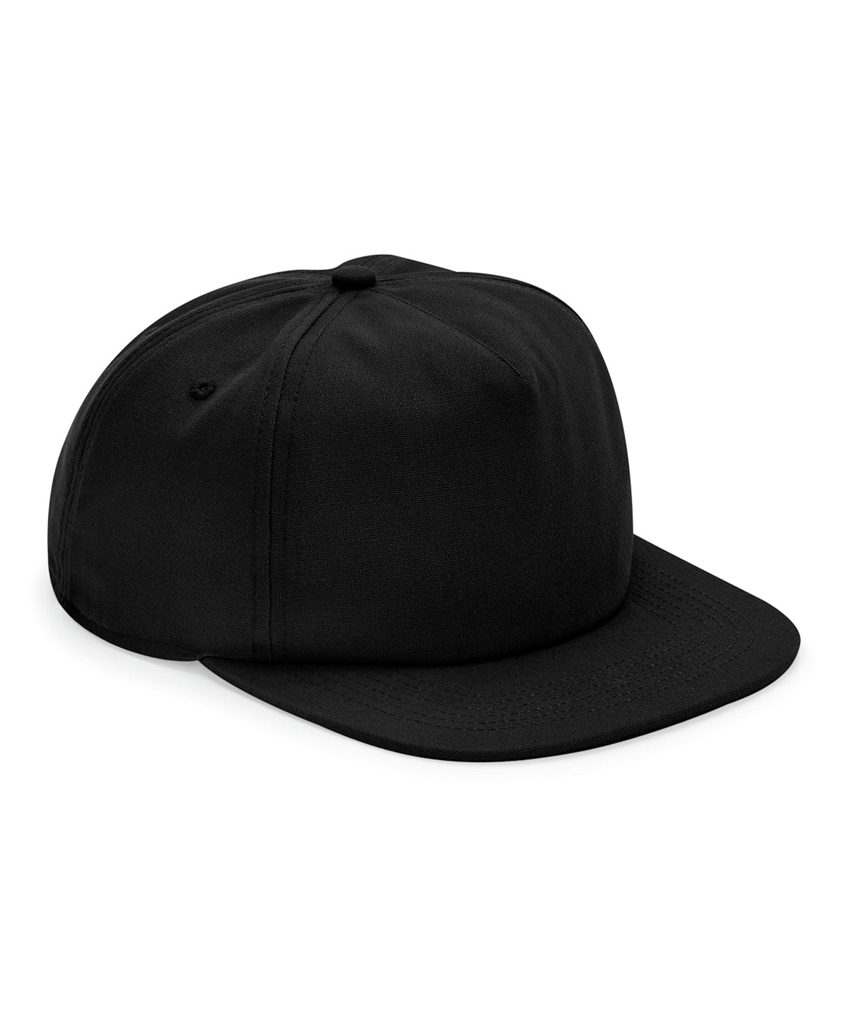 Beechfield - Casquette 5 panneaux non structurée en coton biologique - Noir - Ajoutez votre design/logo