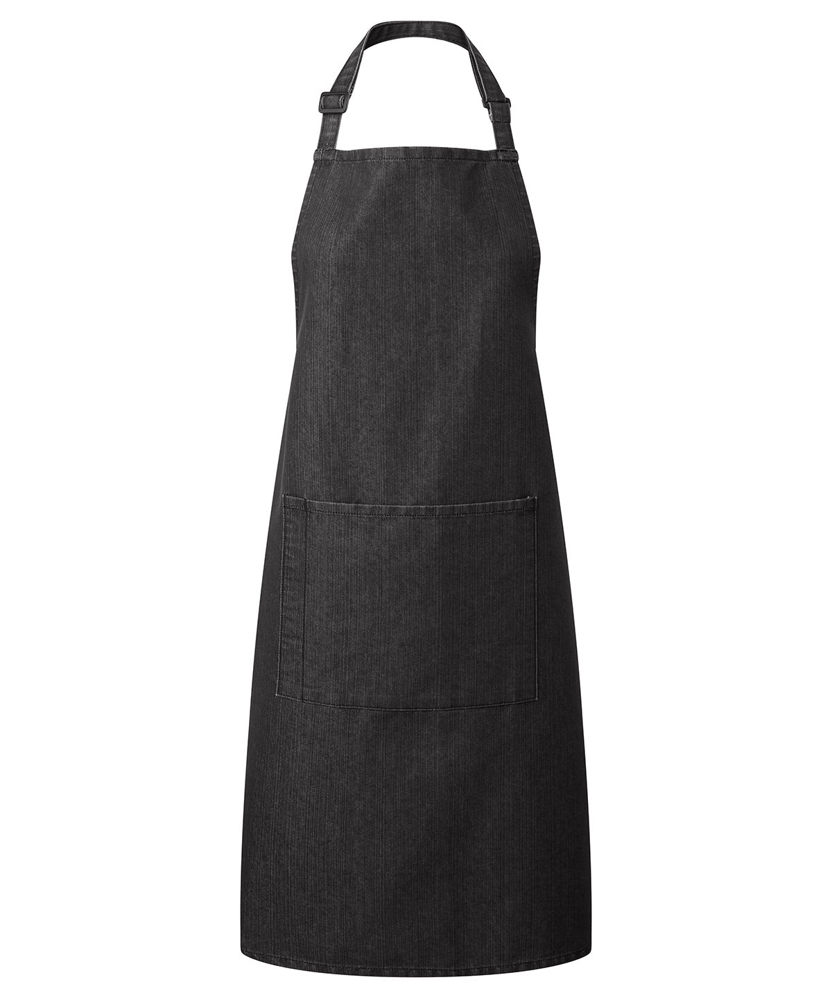 Premier - Tablier bavette avec poche - Denim noir - Ajoutez votre design/logo
