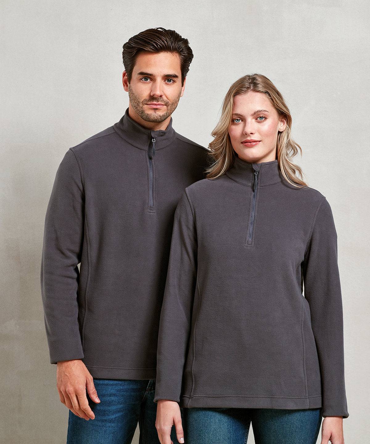 Unisex Recyclight 1/4 zip microfleece