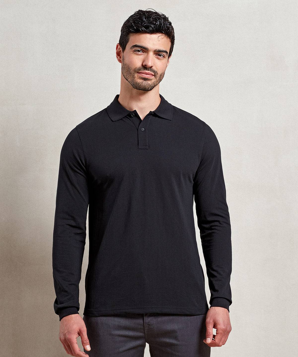 Essential unisex long sleeve workwear polo shirt