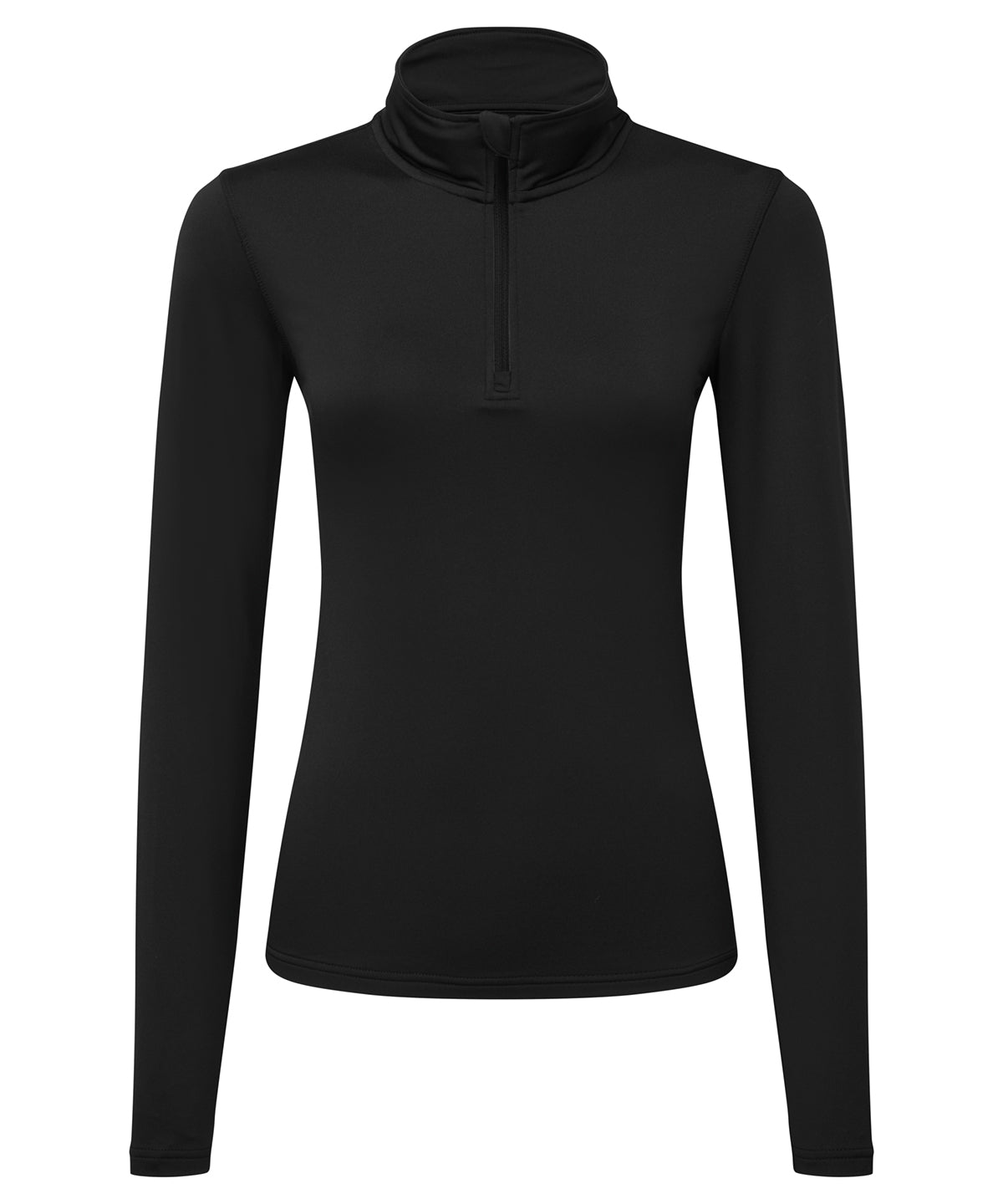 Womens TriDri® recycled long sleeve brushed back ¼ zip top