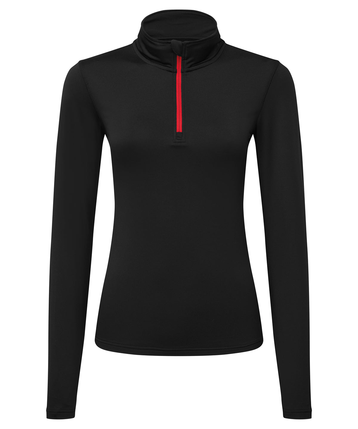 Womens TriDri® recycled long sleeve brushed back ¼ zip top