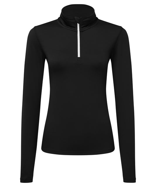 Womens TriDri® recycled long sleeve brushed back ¼ zip top