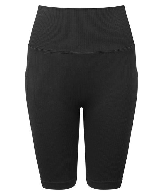 Womens TriDri® ribbed seamless '3D Fit' cycle shorts