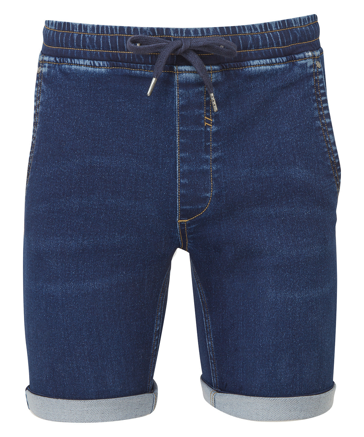 Mens denim drawstring shorts