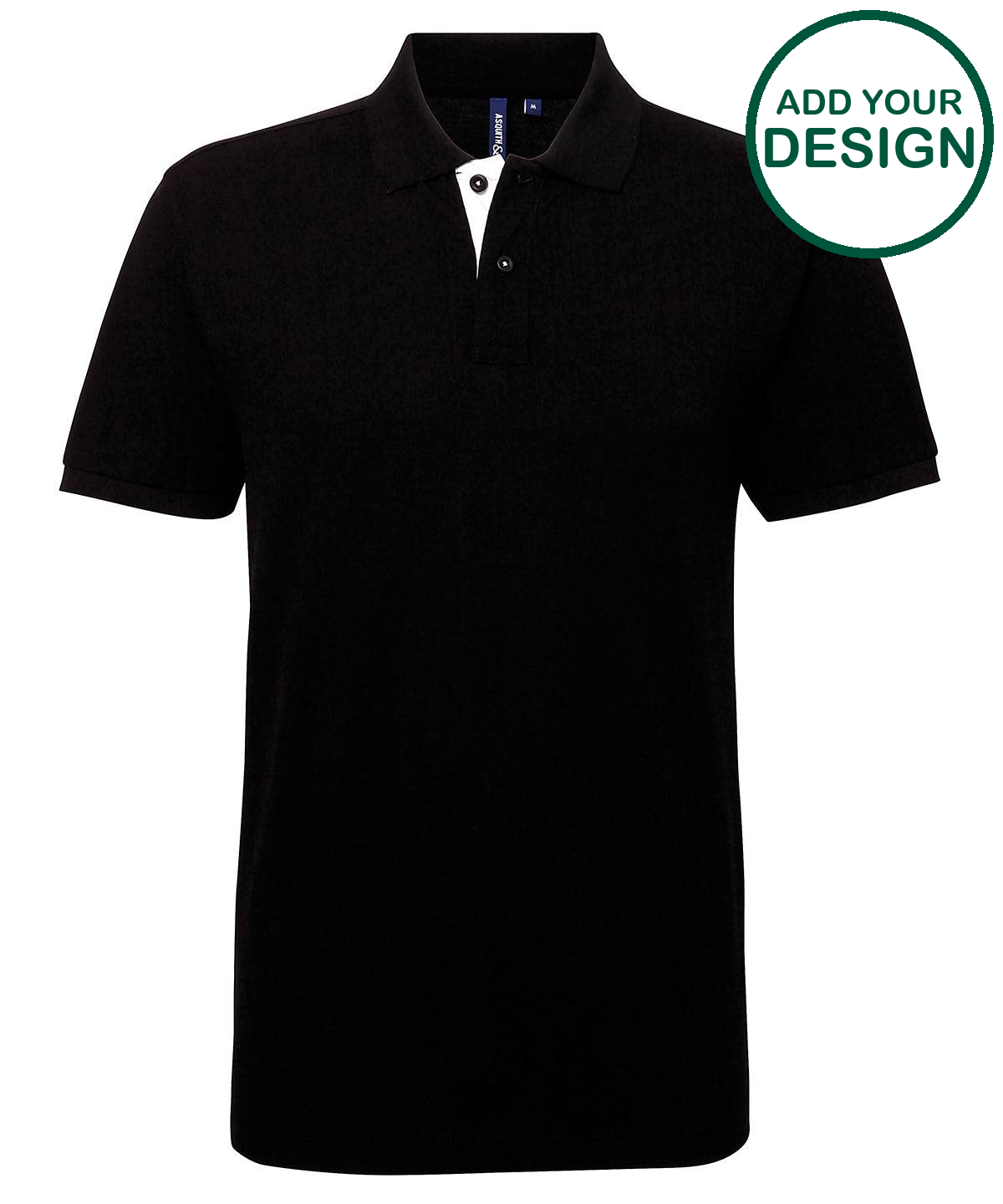 Men's classic fit contrast polo