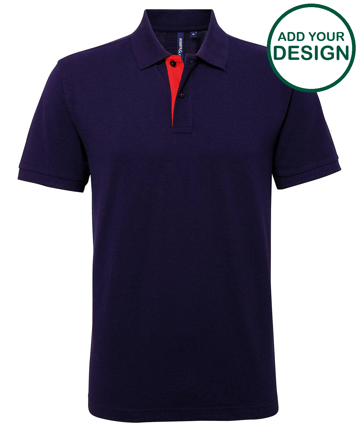 Men's classic fit contrast polo