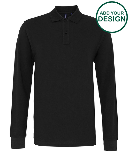 Men's classic fit long sleeved polo