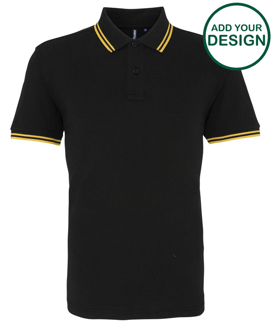 Men's classic fit tipped polo
