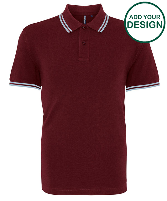 Men's classic fit tipped polo