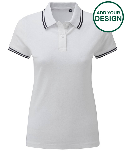 Women's classic fit tipped polo