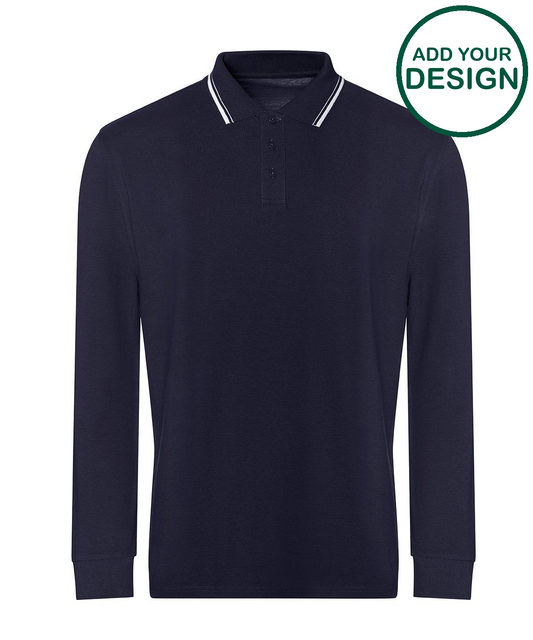 Long sleeve tipped 100 polo