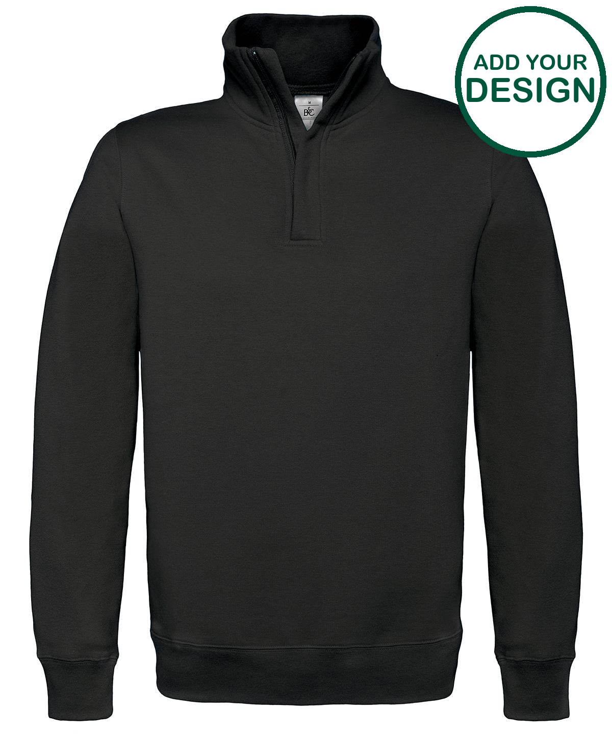 B&C ID.004 ¼ zip sweatshirt