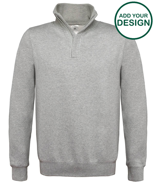 B&C ID.004 ¼ zip sweatshirt