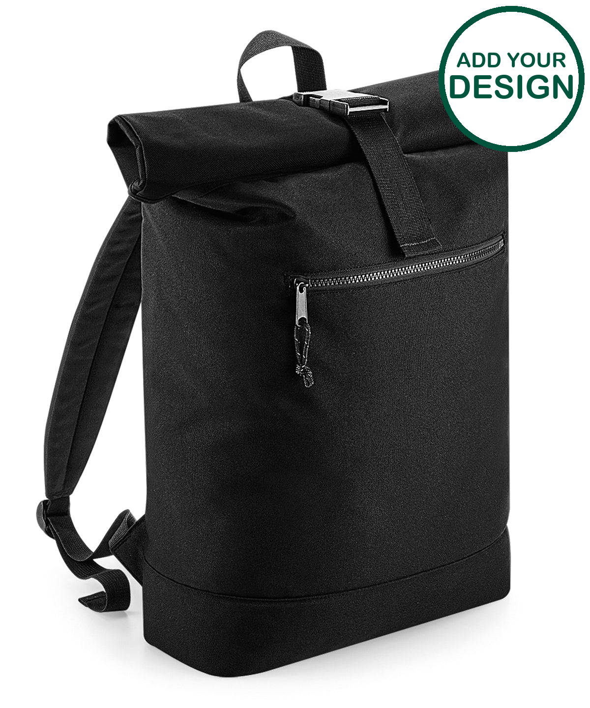Recycled rolled-top backpack