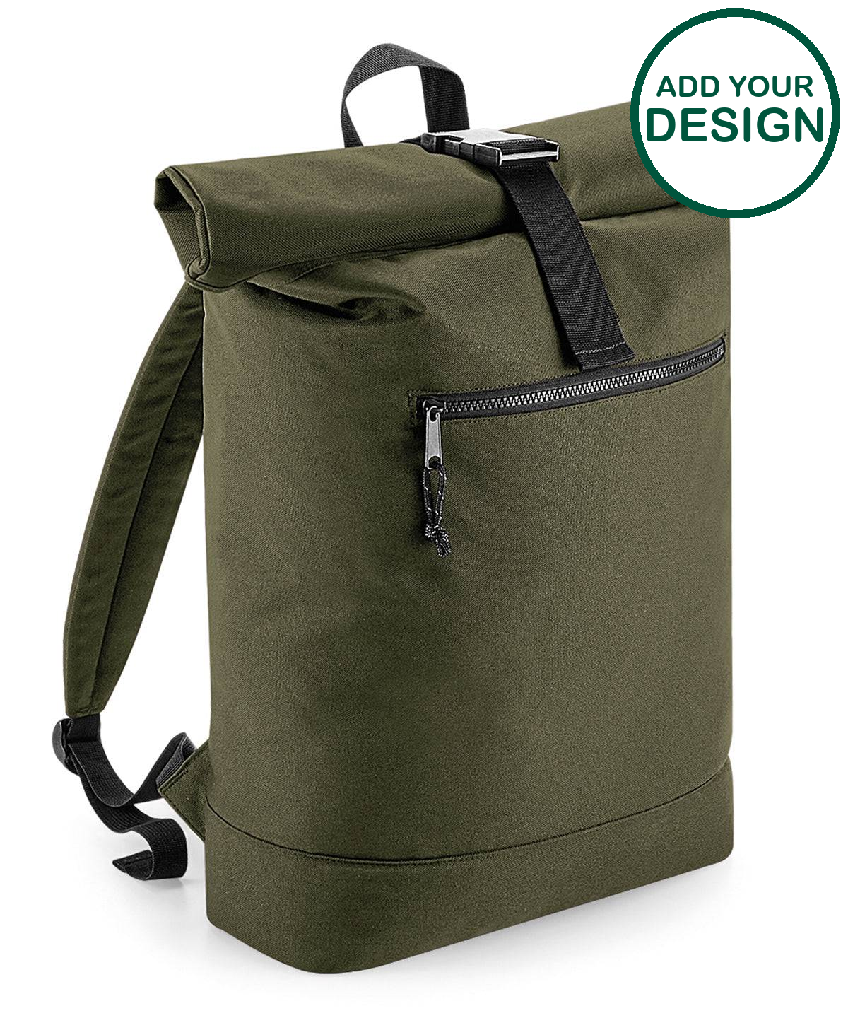 Recycled rolled-top backpack