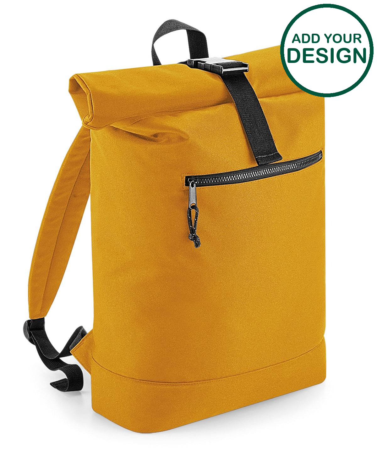 Recycled rolled-top backpack