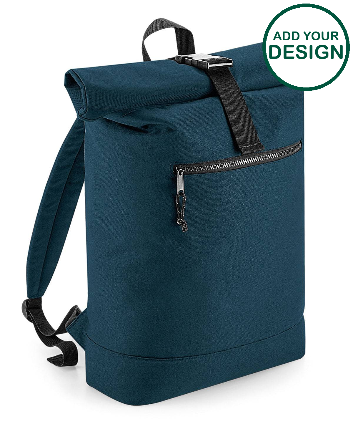 Recycled rolled-top backpack