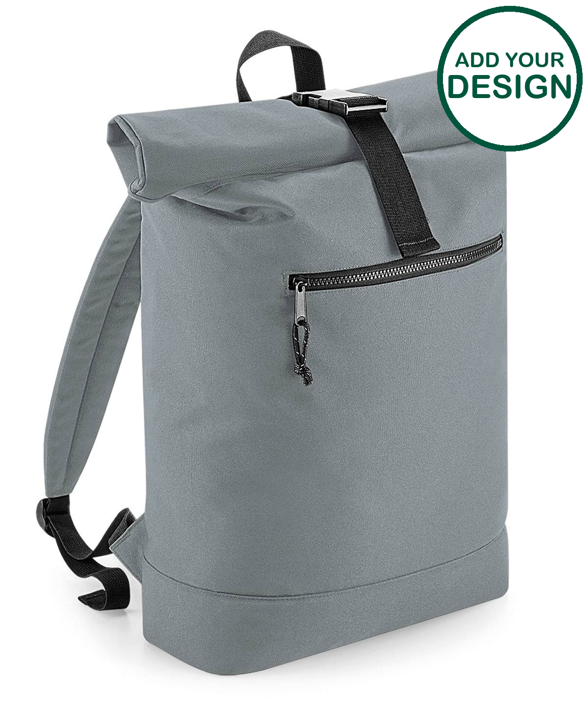 Recycled rolled-top backpack