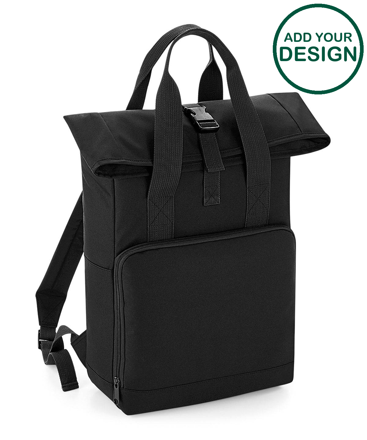 Twin handle roll-top backpack