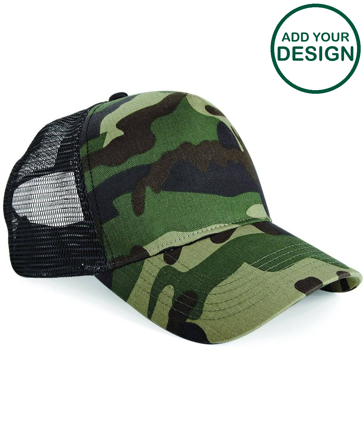 Camo snapback trucker