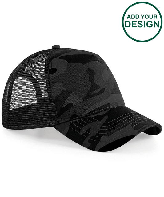 Camo snapback trucker