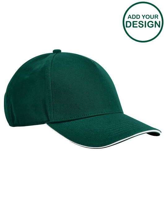 EarthAware® classic organic cotton 5-panel cap – sandwich peak