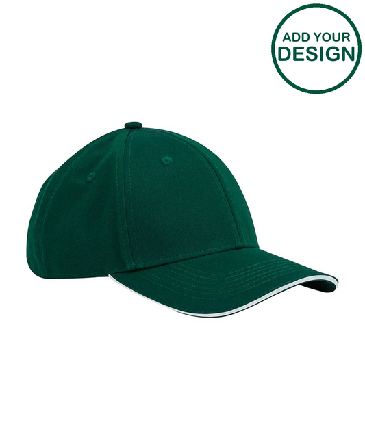EarthAware® classic organic cotton 6-panel cap – sandwich peak